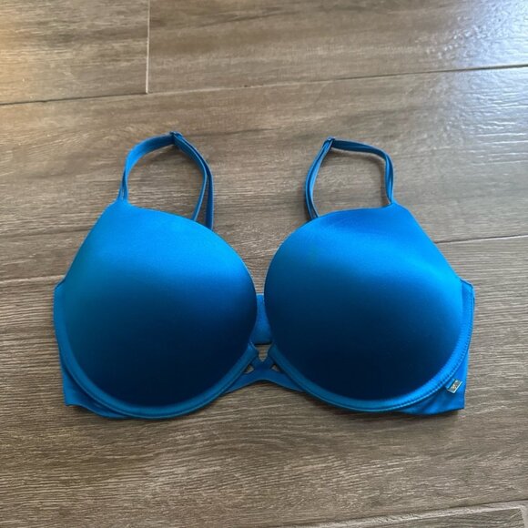 Victoria’s Secret Very Sexy Push-Up Bra Sky Blue pigeonnant bralette 32DD or 32E - Picture 1 of 10